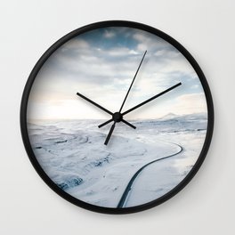 road in iceland Wall Clock