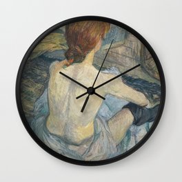 Henri de Toulouse-Lautrec Rousse (La Toilette) Wall Clock | Kiss, Bed, Toulouse, Women, French, France, Lautrec, Drawing, Classic, Vintage 