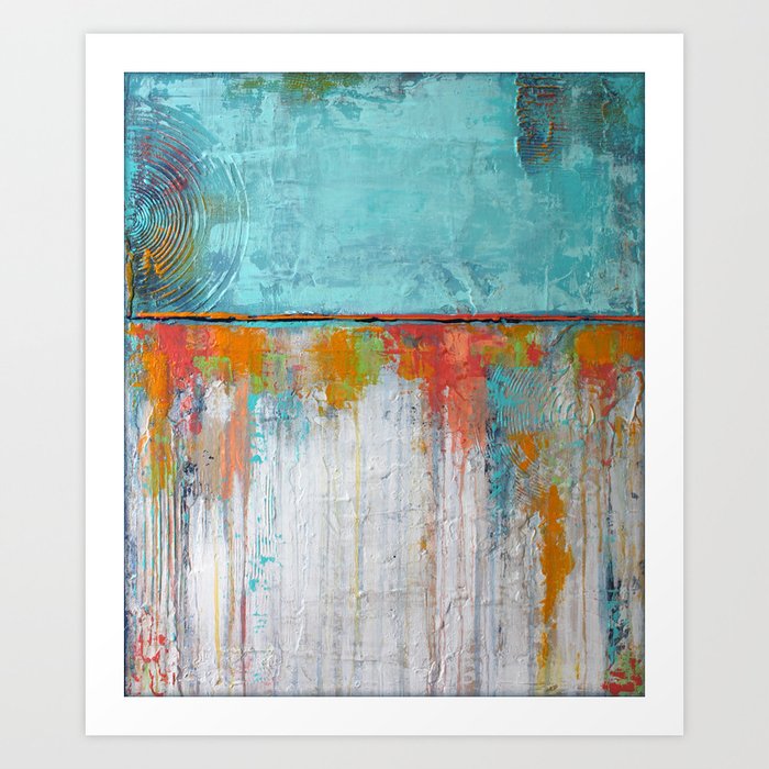 Coral Reef Textured Abstract Art Acrylic On Canvas Painting