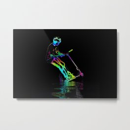 Puddle Jumping - Scooter Boy Metal Print | Summersports, Scooterrider, Pushscooter, Scooter, Summerfun, Graphicdesign, Scootertricks, Kickscooter, Puddles, Kidssports 