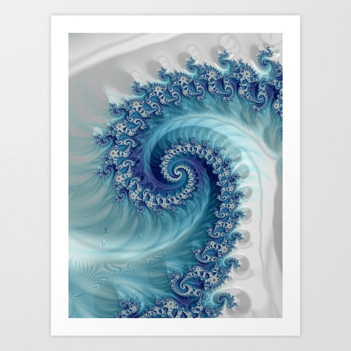 Sound of Seashell - Fractal Art Art Print