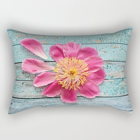 pink peony Rectangular Pillow