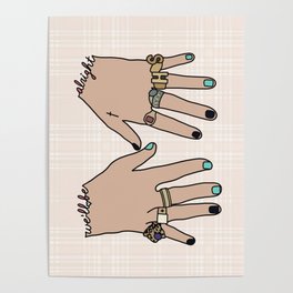 h. styles hands Poster
