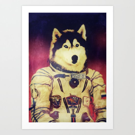 Cosmonaut K9 Art Print