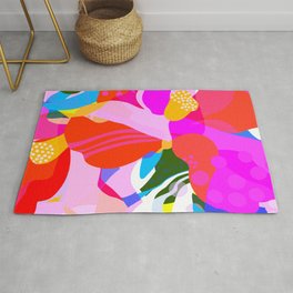 Abstract Florals I Area & Throw Rug