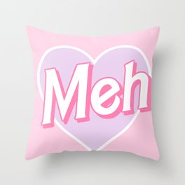 Meh Unbothered Art Print Throw Pillow