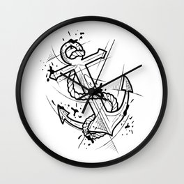 Anchor Tattoo Wall Clocks For Any Decor Style Society6