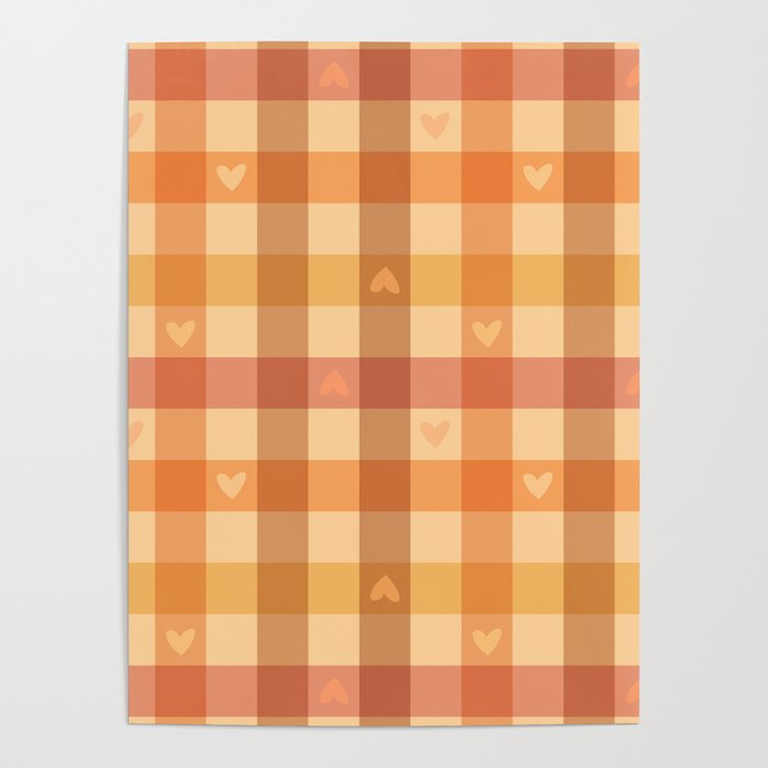 Love check in warm caramel Poster