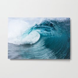 Cobalt Blues Metal Print | Digital, Water, Color, Ocean, Blues, Surf, Wave, Photo, Blue 