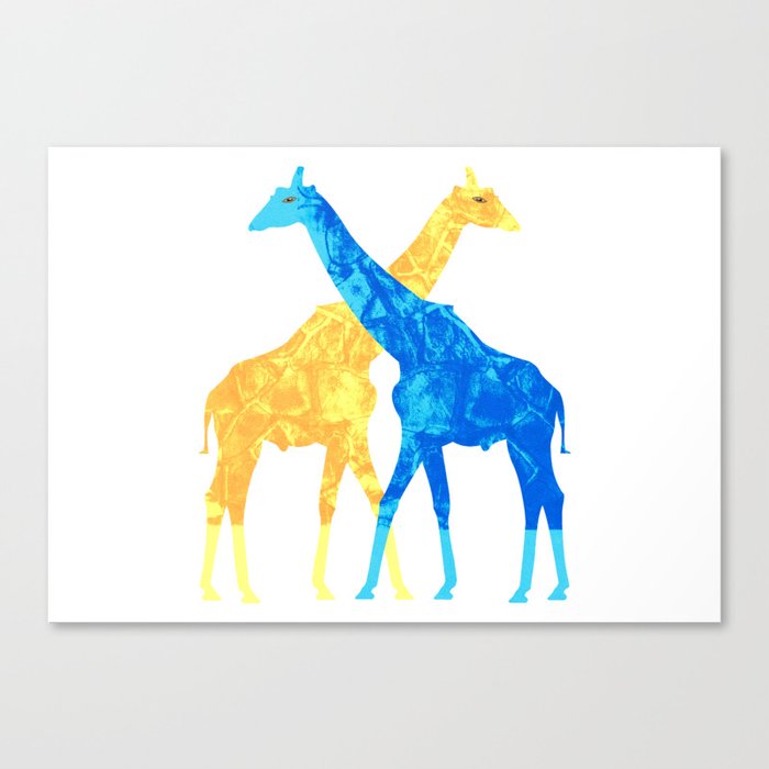 Two Giraffes Canvas Print