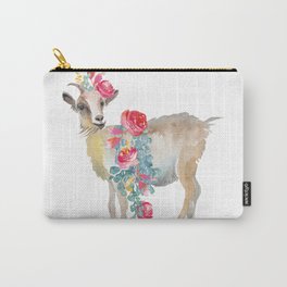 goat with flower crown Carry-All Pouch