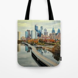 Philadelphia Fall Skyline Tote Bag