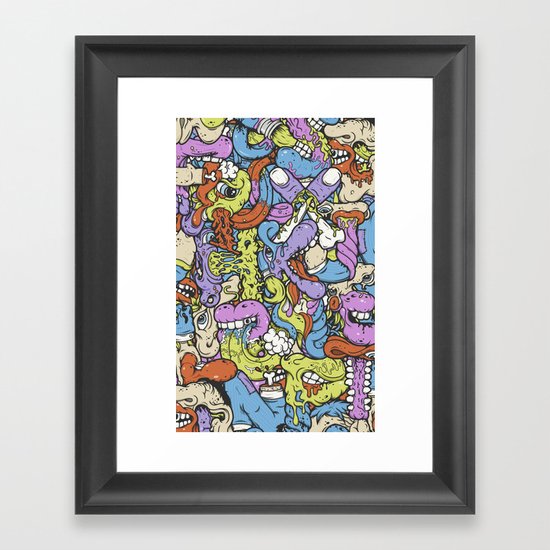 Alphabetcha Collage Framed Art Print