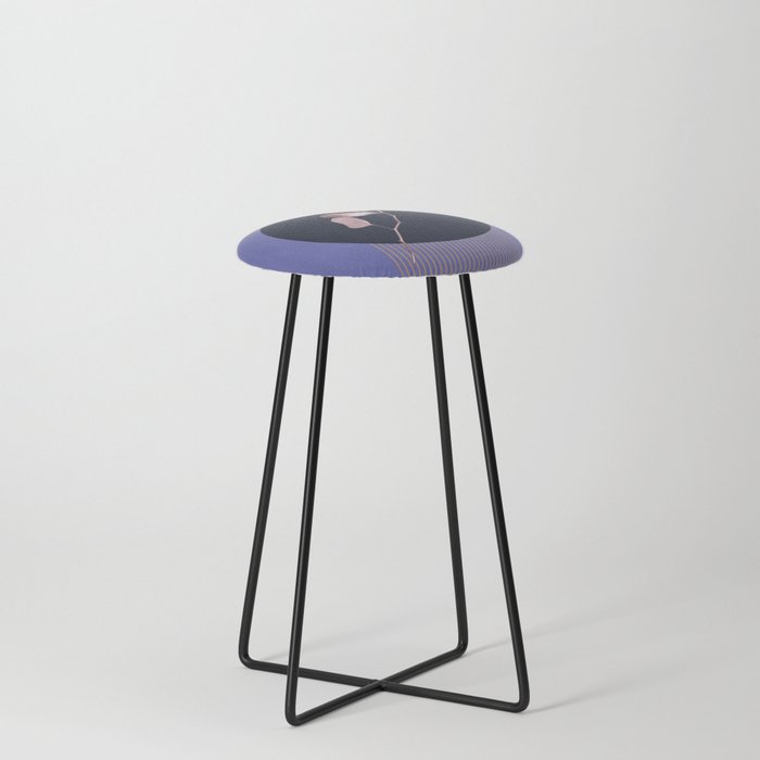 Very Peri Nature Minimalist Counter Stool