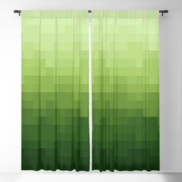 Gradient Pixel Green Blackout Curtain