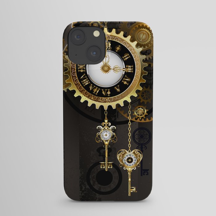 Antique Clock with Keys ( Steampunk ) iPhone Case