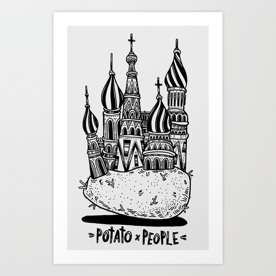 Potato People Art Print