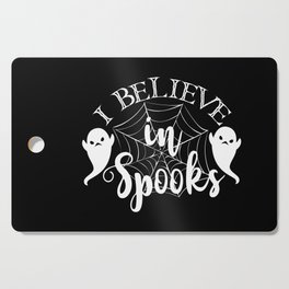 I Believe In Spooks Halloween Cool Ghosts Cutting Board