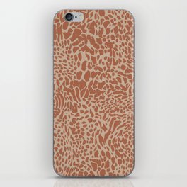 Leopard Print Pattern in Blush and Terracotta iPhone Skin