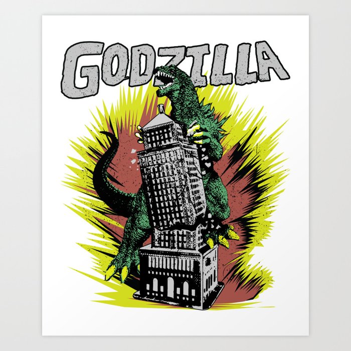 Godzilla War III Art Print