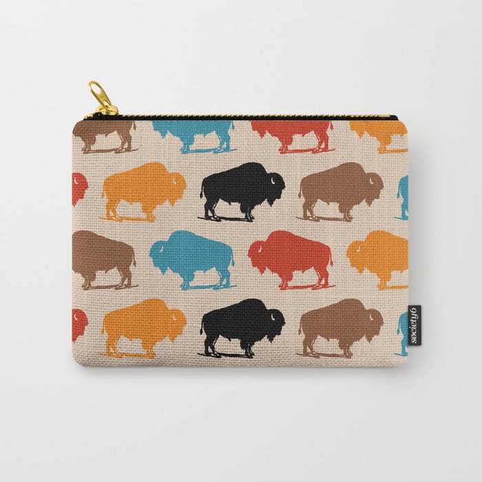 Buffalo Bison Pattern 278 Carry-All Pouch