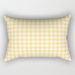 Sunshine Yellow Gingham Rectangular Pillow