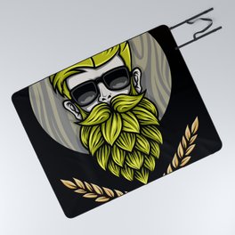 Green Hops Beard - Beer Style - Hops Fashion Picnic Blanket