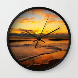 Ocean Beach Sunset Wall Clock