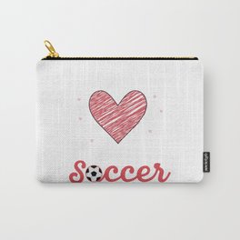 Funny Soccer Player Valantines Day Carry-All Pouch
