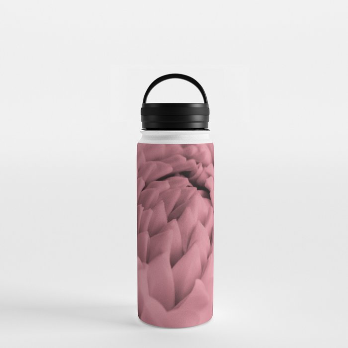Majestic Soft Pink Dahlia Macro Water Bottle
