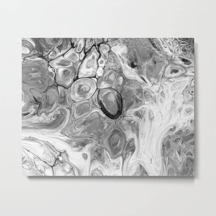 Smooth Abstract (Black and White) Metal Print
