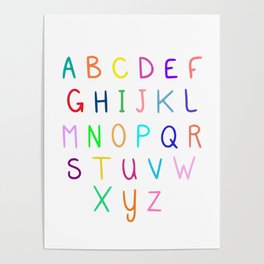 Alphabet - Multi-Color | Montessori Poster