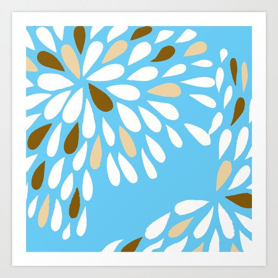 RAIN DROPS TEAR DROPS PATTERN Art Print