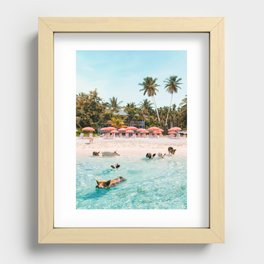 Pig Beach 2 Recessed Framed Print