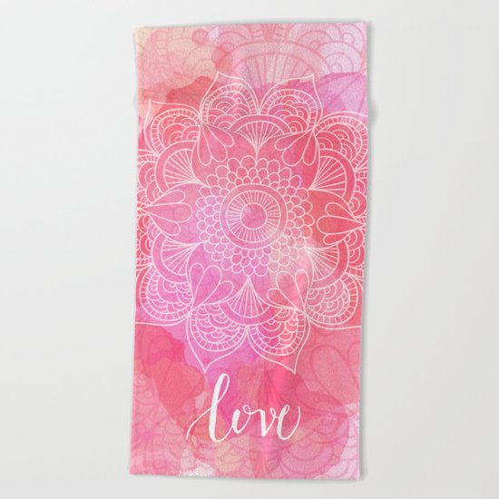 Love Mandala Beach Towel