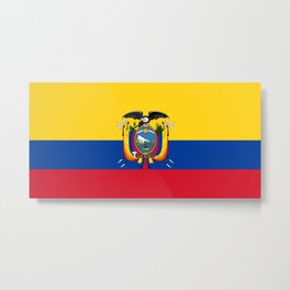 Flag of Ecuador -ecuadorian,Inca,Kichwa,Quito,america, South america,Spanish,Amazonia,latin america Metal Print | Ecuatoriano, Tropical, Aguilar, Andean, Inca, Spanish, Graphicdesign, Amerindian, Aguirre, Colombia 