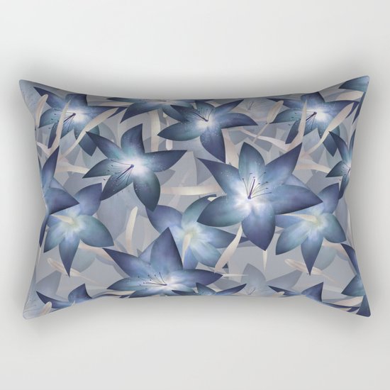 Blue lilies. Lily Rectangular Pillow