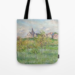 Claude Monet "Printemps à Giverny, effet d'après-midi" Tote Bag