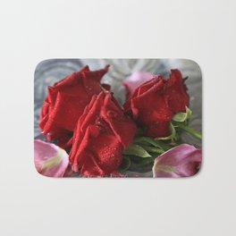 Romancing Roses Bath Mat | Photo, Nature 