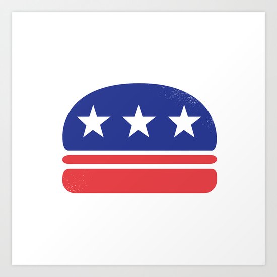 I Vote for Burger! Art Print