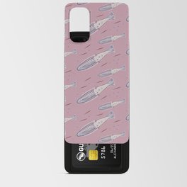 Marine theme with fish and mermaids in pink colors Android Card Case