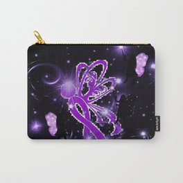Power Purple For a Cure - The Wings of Love and Hope - Nightshift Carry-All Pouch