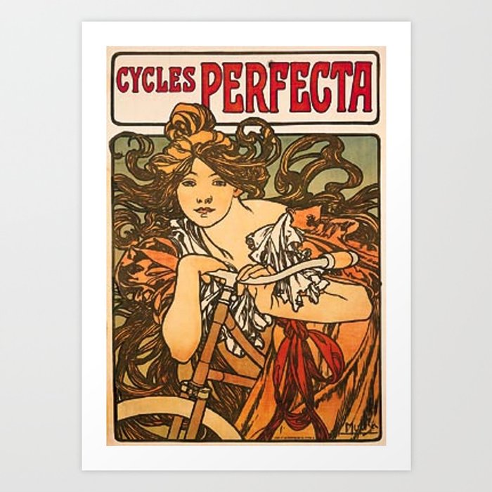 Cycles Perfecta By Alphonse Mucha 1902 Art Print