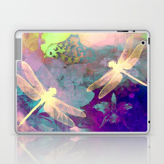 Painting Dragonflies and Orchids A Laptop & iPad Skin