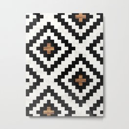 Urban Tribal Pattern No.16 - Aztec - Concrete and Wood Metal Print | Geometric, Contemporary, Concrete, Scandi, Popular, Pattern, Digital, Scandinaviandesign, Modern, Nordic 