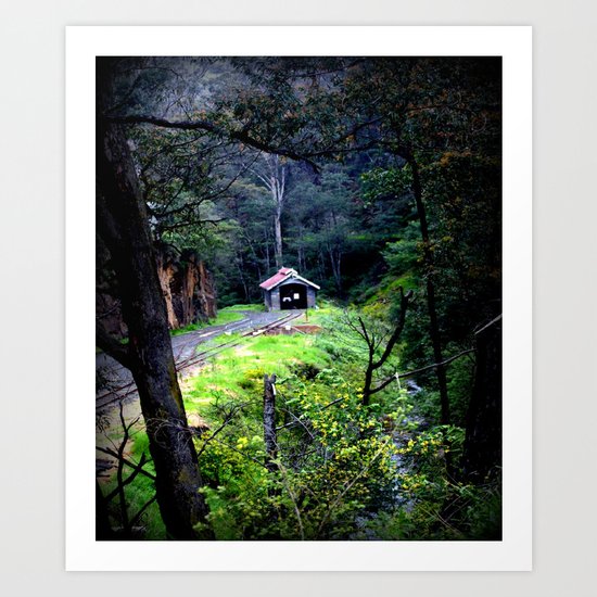 Walhalla Train Depot (Restored) Art Print