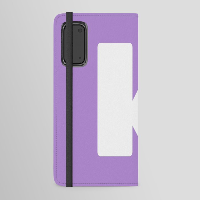 k (White & Lavender Letter) Android Wallet Case
