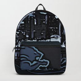DETROIT CITY Backpack | Lions, Detroitcity, Town, Blueandblack, City, Architecture, Cities, Motown, Collage, Bigcities 