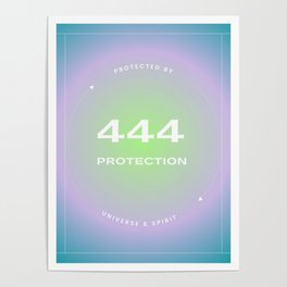 Angel Number Gradient: 444 Poster