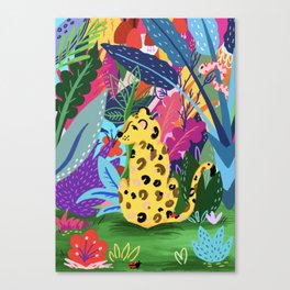 Leopard in Colour  Canvas Print
